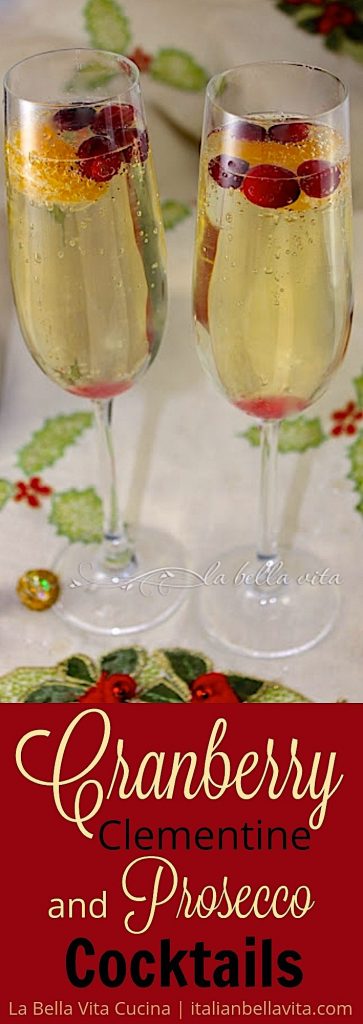 Cranberry Clementine Prosecco Cocktails