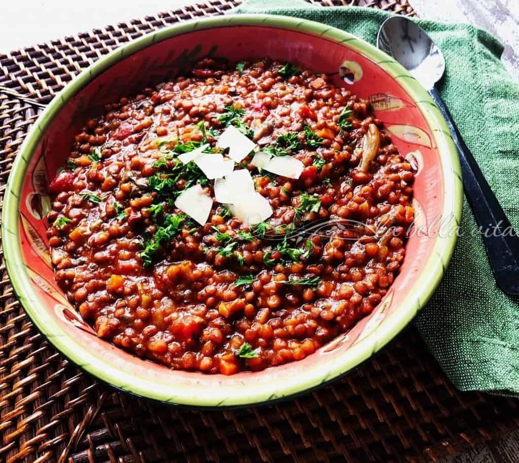 Italian Lentil Soup for New Year's Tradition