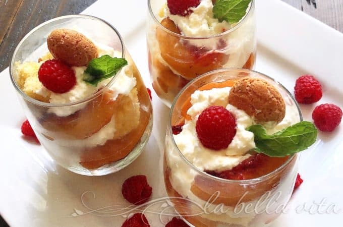 Peach Panettone Parfaits with Mascarpone Cream