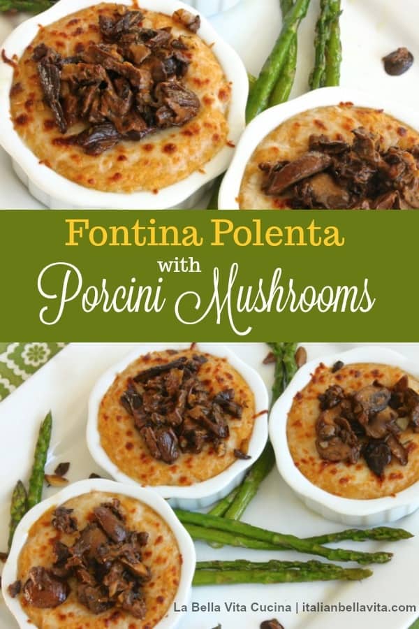 Fontina Polenta with Sauteed Porcini Mushrooms