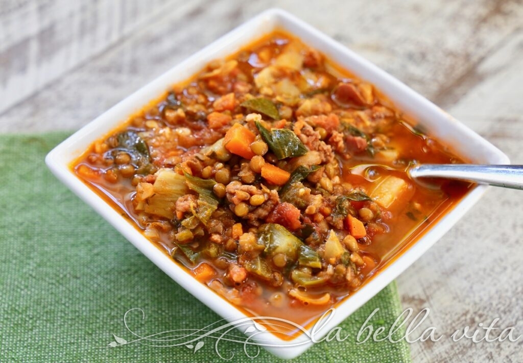 Lentil Stew with Sausage