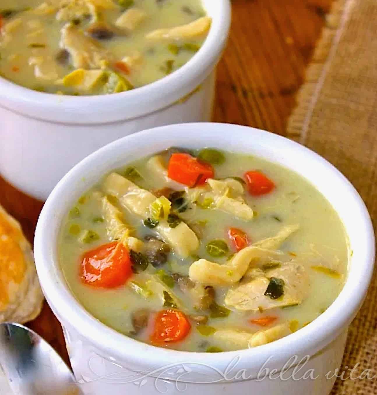 Homemade Creamy Chicken Noodle Soup
