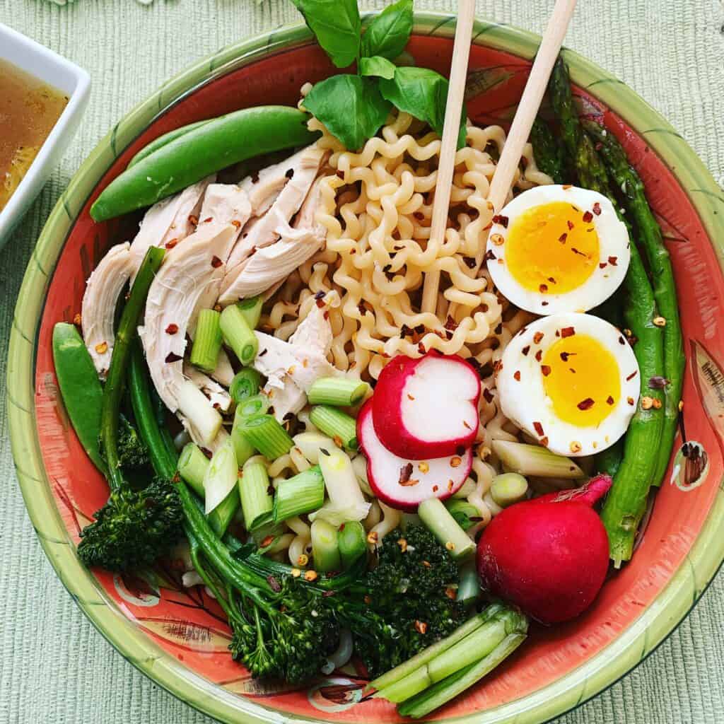 Italian Style Chicken Ramen Noodle Bowl