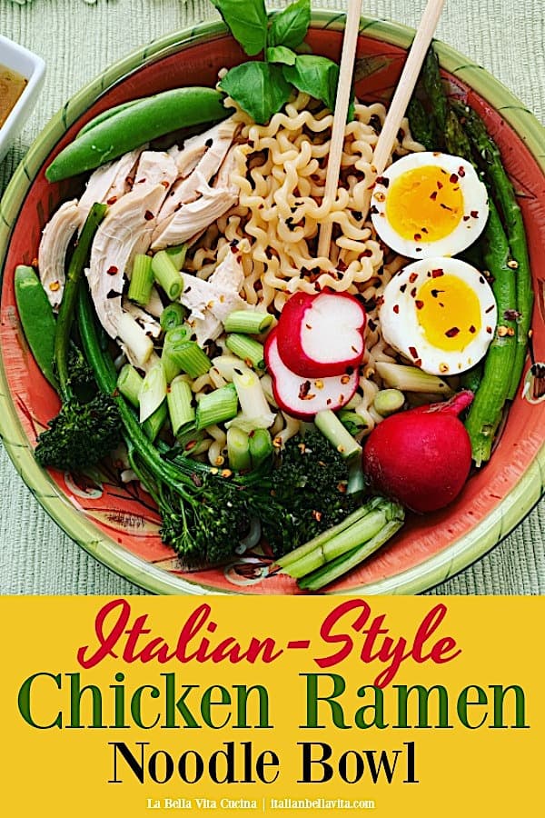 Italian Style Chicken Ramen Noodle Bowl