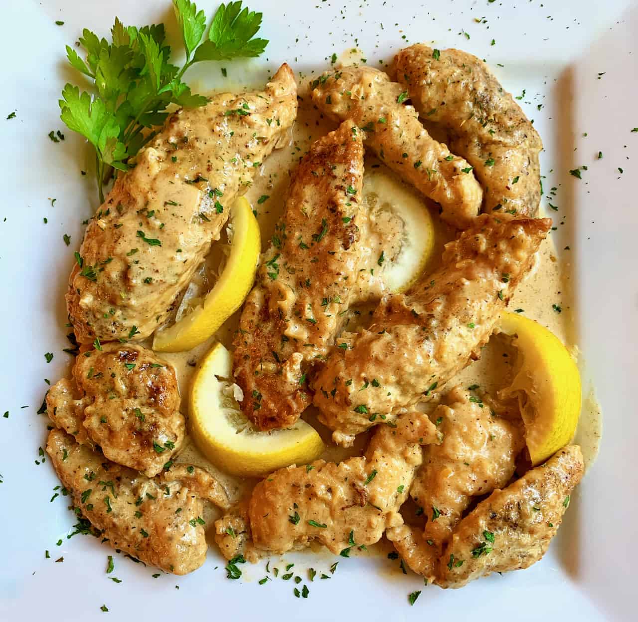 Chicken in Creamy, Lemon, Garlic and Parmesan Sauce ~ La Bella Vita Cucina