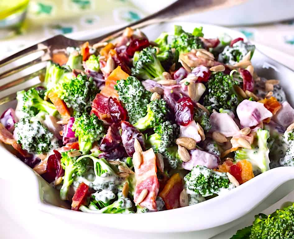 Classic, Creamy, Loaded Broccoli Salad 