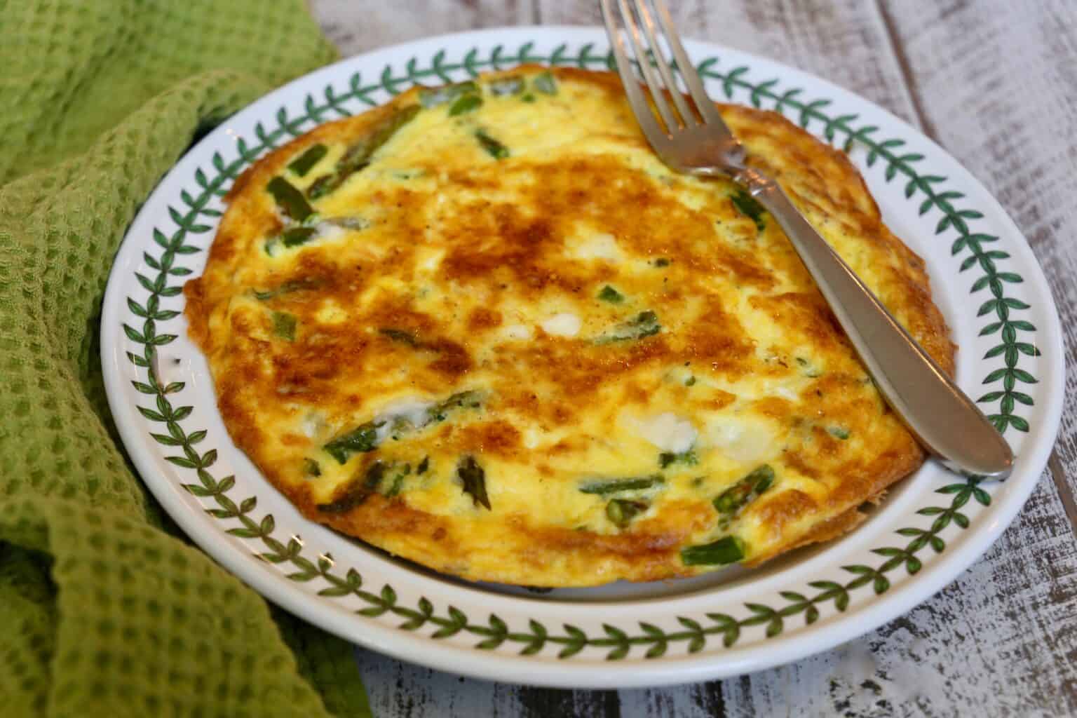 Frittata with Asparagus and Fontina La Bella Vita Cucina