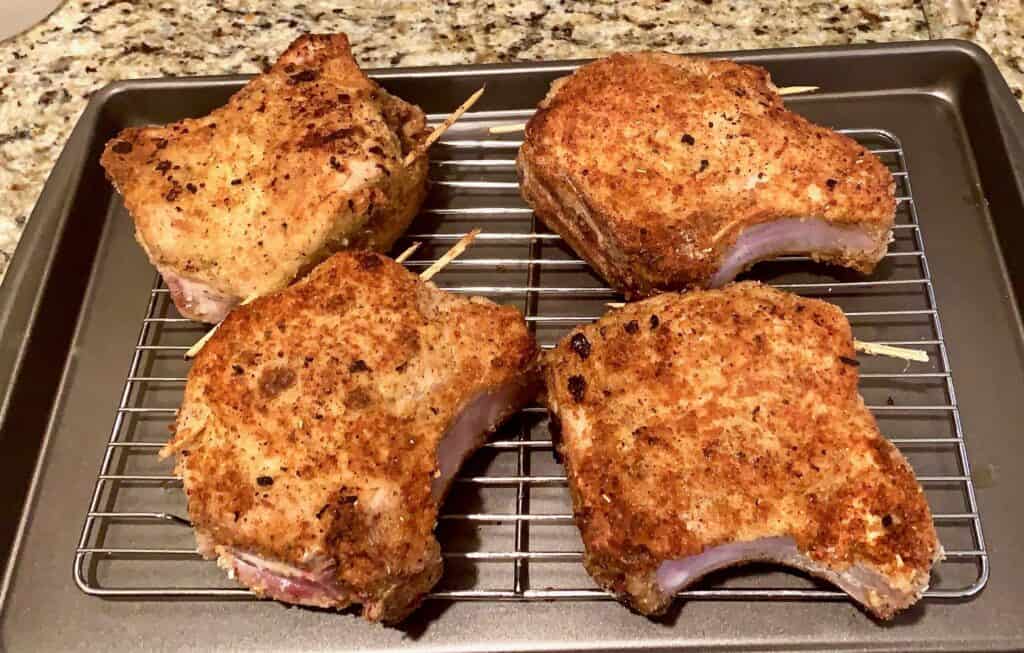 Stuffed Pork Chops with Pancetta and Fontina