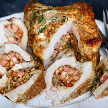 Stuffed Pork Chops with Pancetta and Fontina