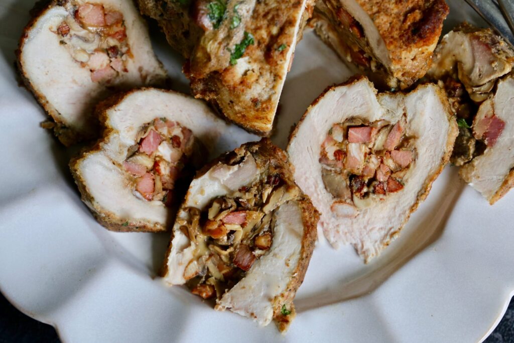 Stuffed Pork Chops with Pancetta and Fontina