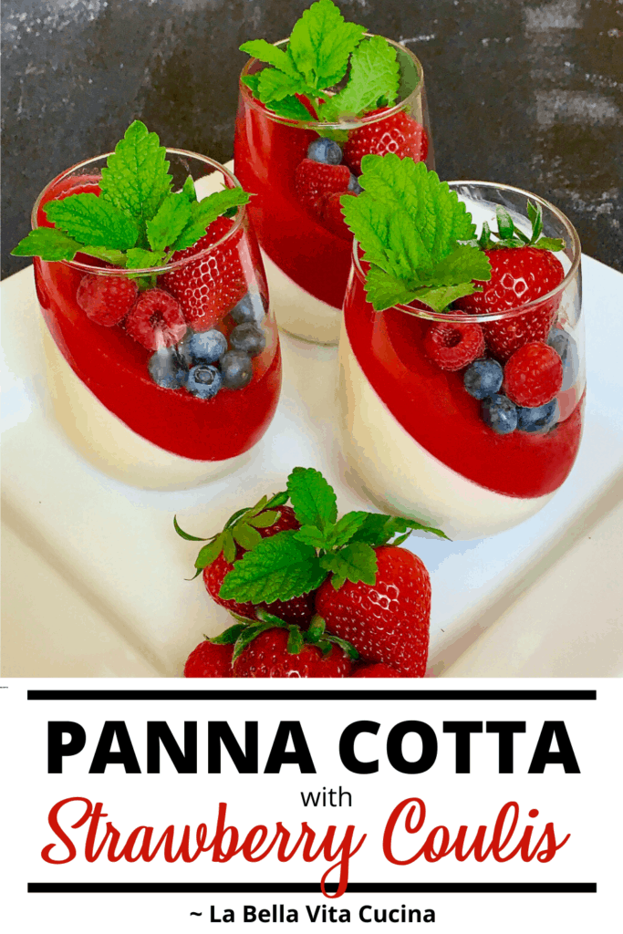 Panna Cotta with Strawberry Coulis