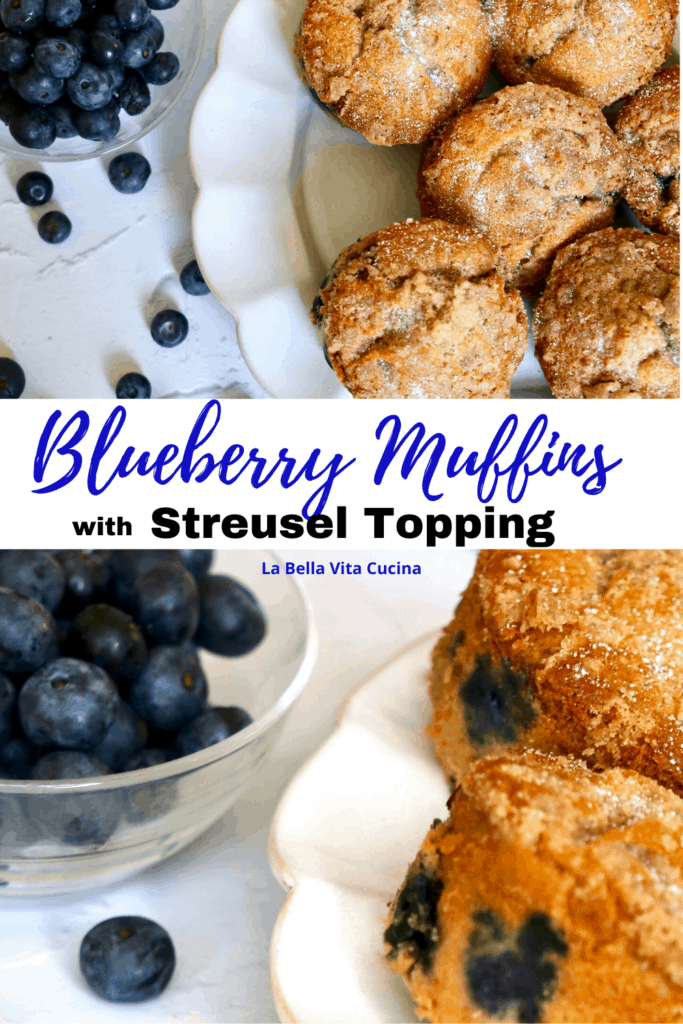 Blueberry Muffins with Streusel Topping