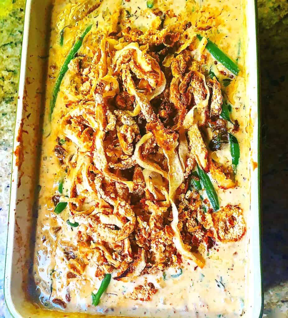 Green Bean Casserole with Pancetta and Porcini