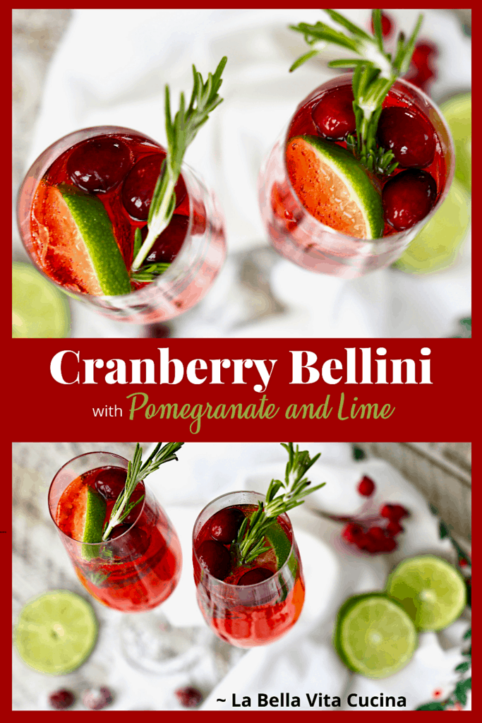 Cranberry and Pomegranate Bellini