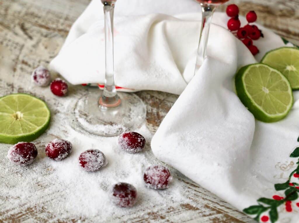 Cranberry and Pomegranate Bellini