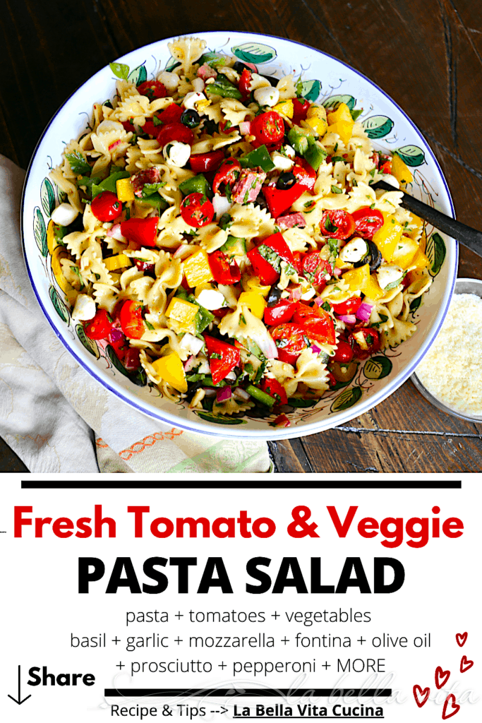 Fresh Tomato and Vegetable Pasta Salad