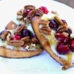 Cranberry Nut Mascarpone Crostini with Maple Sugar Glaze