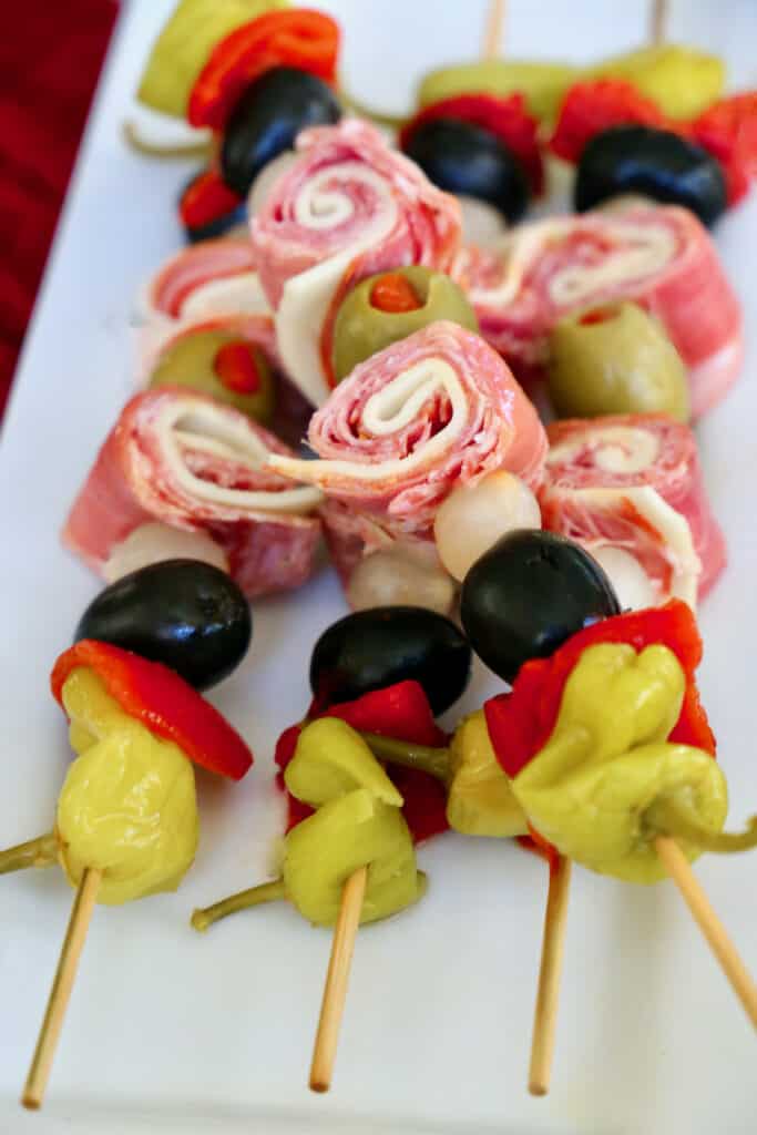 Easy Italian Muffuletta Skewers