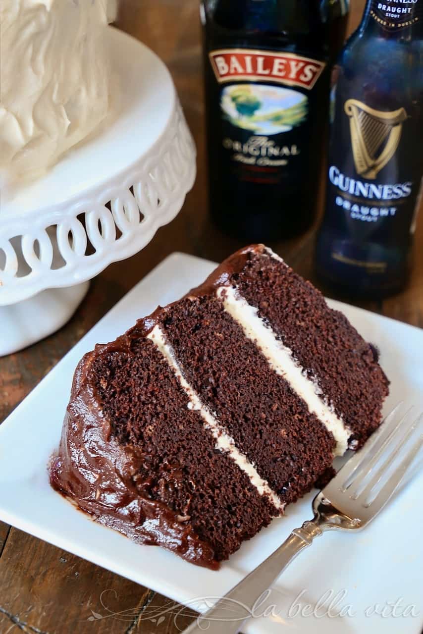 Guinness Chocolate Cake with Ganache and Baileys Buttercream