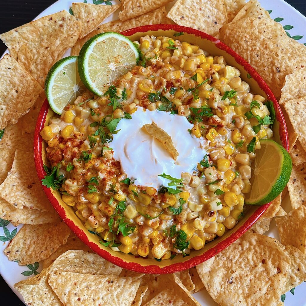 Cheesy Elote Mexican Street Corn Dip