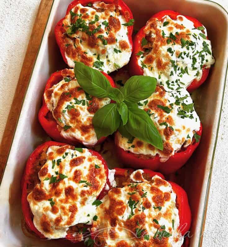 BEST Italian Stuffed Peppers