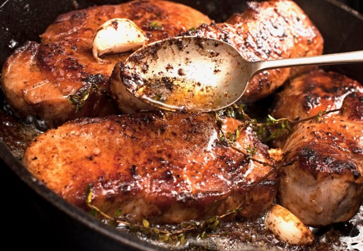 Herb Pork Chops in Garlic Butter