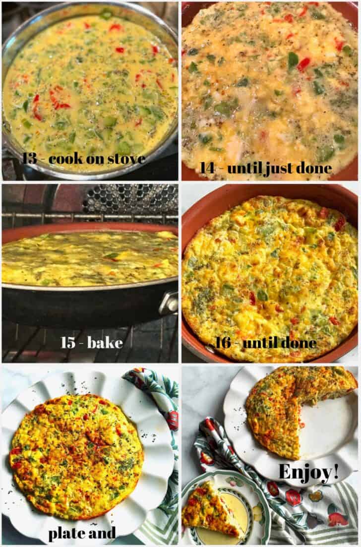 Cheesy Italian Frittata with Peppers