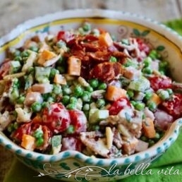 Creamy Lemon Parmesan Pea Salad