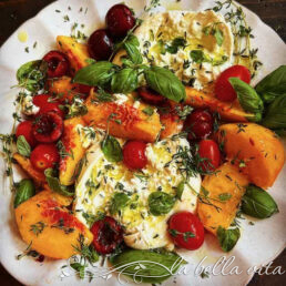 Fresh Peach and Burrata Salad