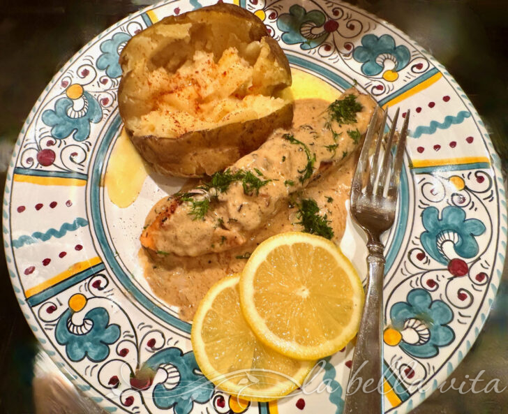 Salmon in Creamy Parmesan Sauce