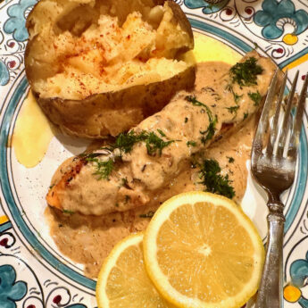 Salmon in Creamy Parmesan Sauce