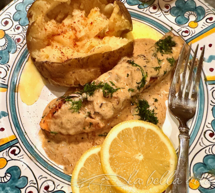 Salmon in Creamy Parmesan Sauce