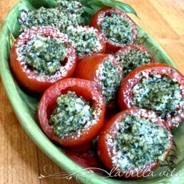 Basil Pesto Cherry Tomatoes