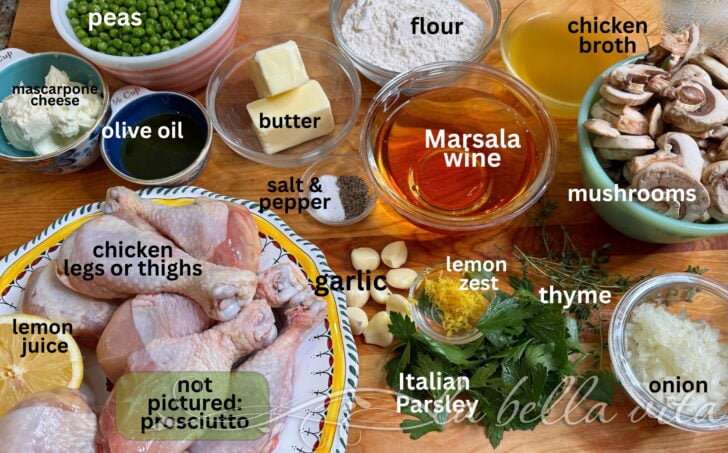 Chicken Legs Marsala Ingredients